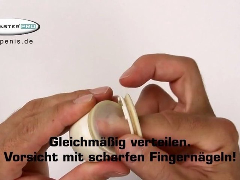 PeniMasterPRO Komfort und Pflegemittel auftragen