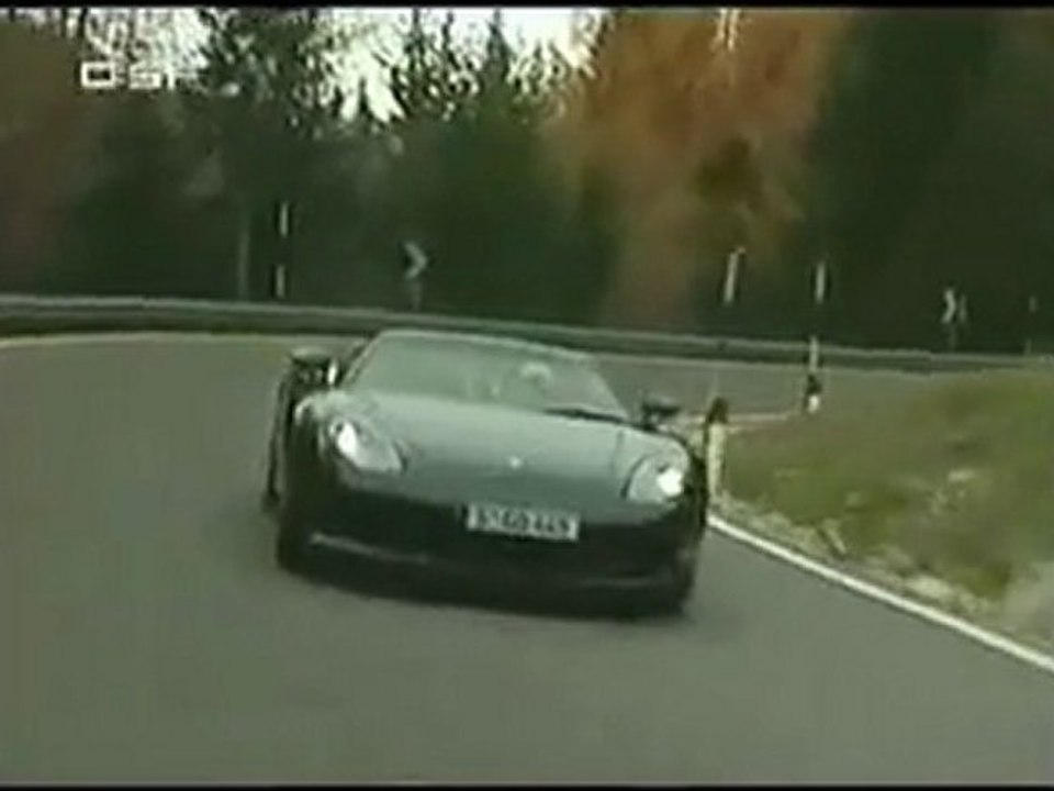 essai de la  Porsche Carrera GT sur route montagneuse