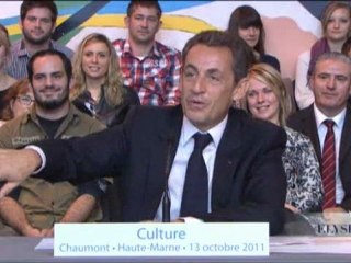 Table ronde de N.Sarkozy sur le thème de la culture