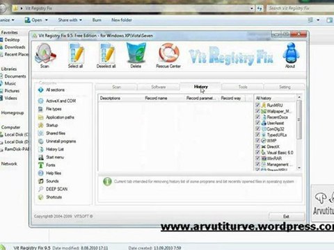 Registry Cleaner Vit Registry Fix Free Edition for Windows 7, Vista, XP