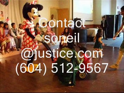 Lighting crew makes Vancouver Elmo mascot a big hit at Indian banquet hall dance floor