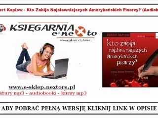 Kto zabił: Sue Grafton, Danielle Steel i Tom-a Clancy? (AUDIOBOOK MP3) - Robert Kaplow.