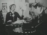 Louise de Vilmorin à Verrières, dans son bureau en 1955