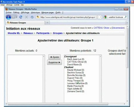 Moodle - Module pratique 4 : créer et gérer les groupes d'étudiants - (6/6) ( iutenligne.net)