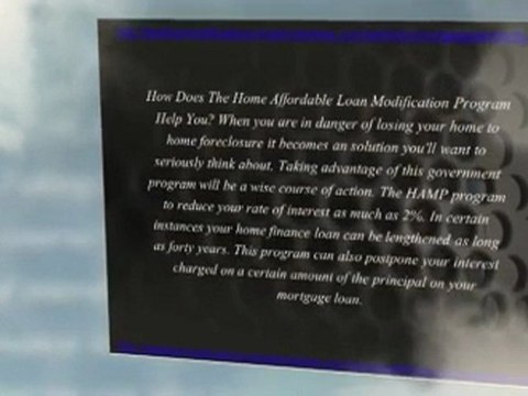 About Home Affordable Loan Modification Program