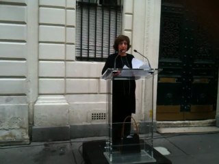 Cérémonie de dévoilement de la plaque commémorative en hommage à Marguerite Duras