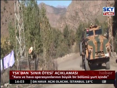TSK'dan Sınır Ötesi Açıklaması