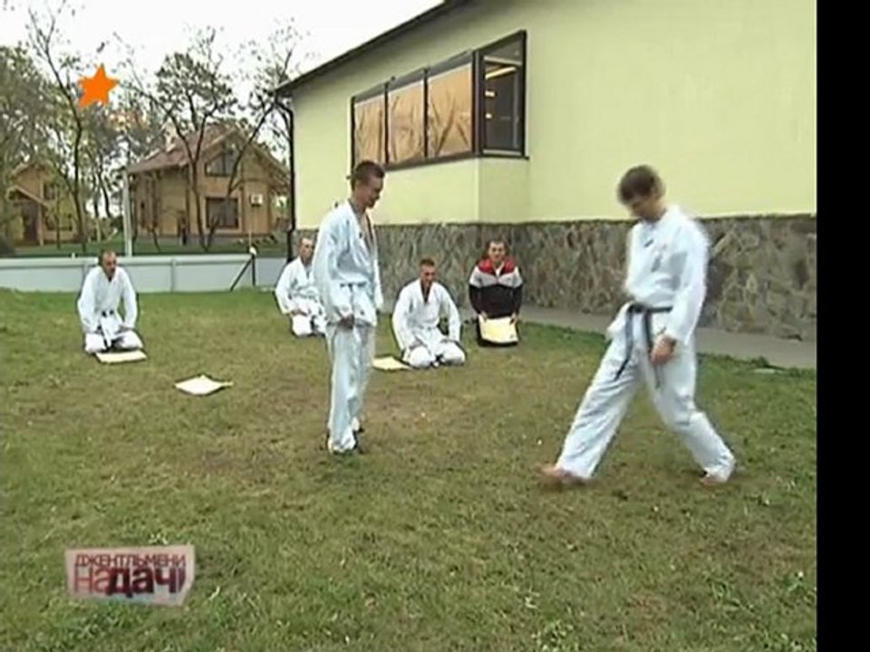На даче