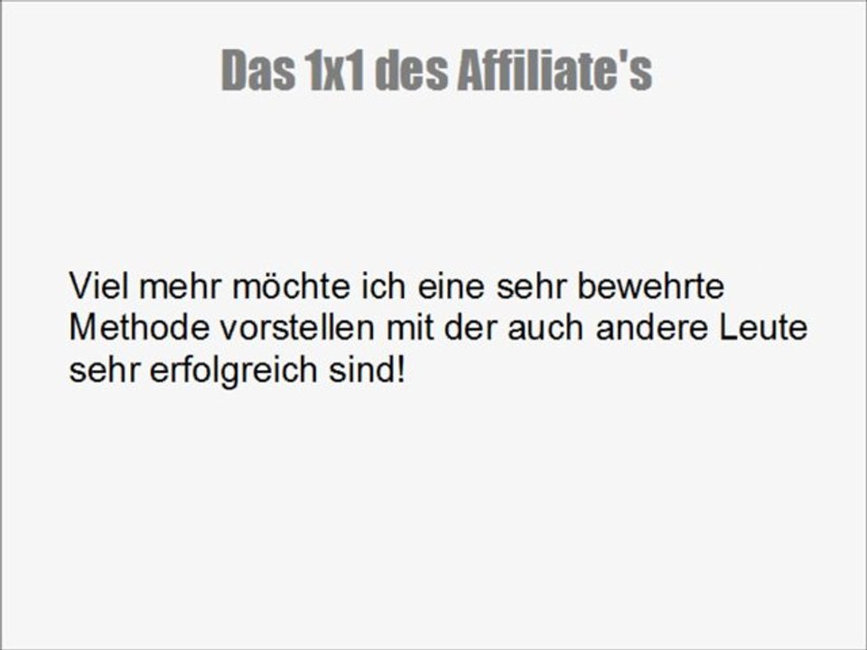 Das 1x1 des Affiliate's erfolgimnetz24.de