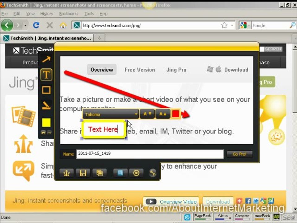 Learn Internet Marketing - How to use Jing to take