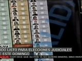 Todo listo para elecciones judiciales en Bolivia