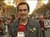 Éxito en la marcha de 'indignados' en Barcelona