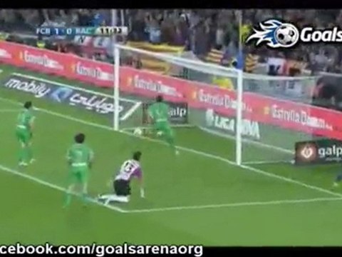 Barcelona 2-0 Racing Santander Goals 1st Half 15.10.2011