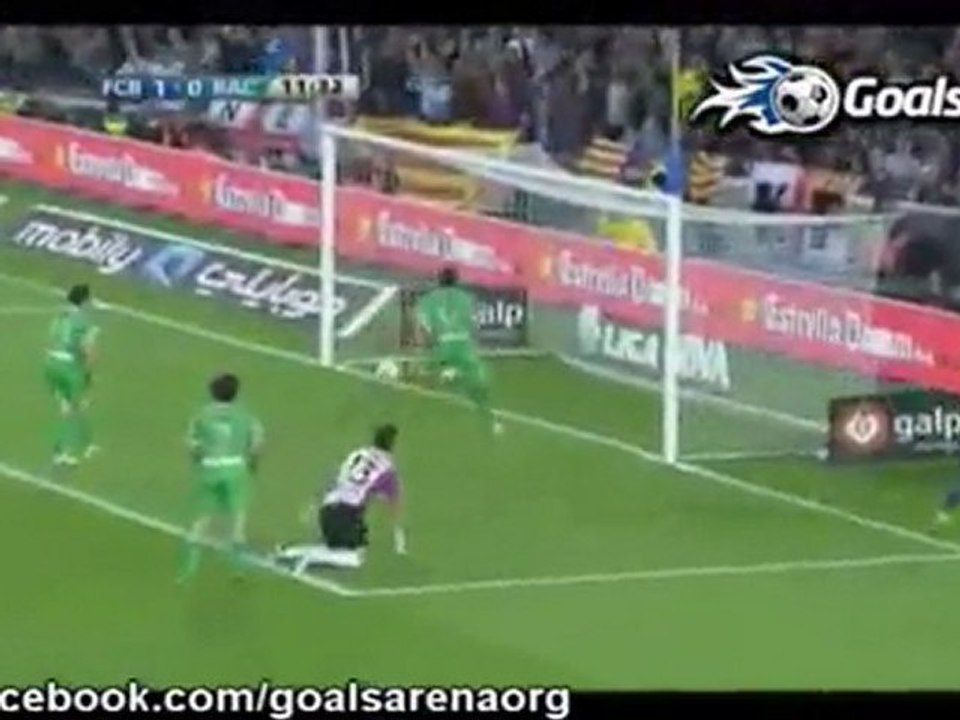 Barcelona 2-0 Racing Santander Goals 1st Half 15.10.2011