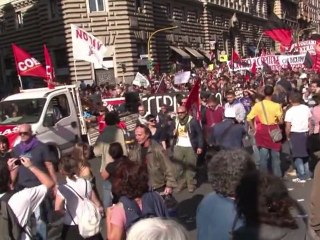 Violência no protesto em Roma