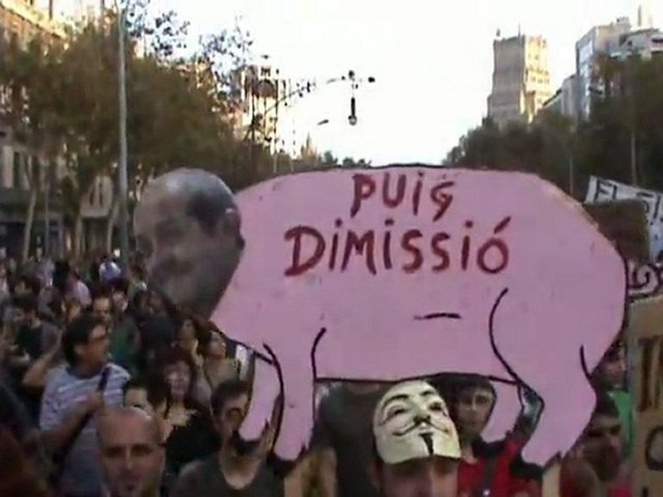 15-O manifestació a Barcelona - Recorregut