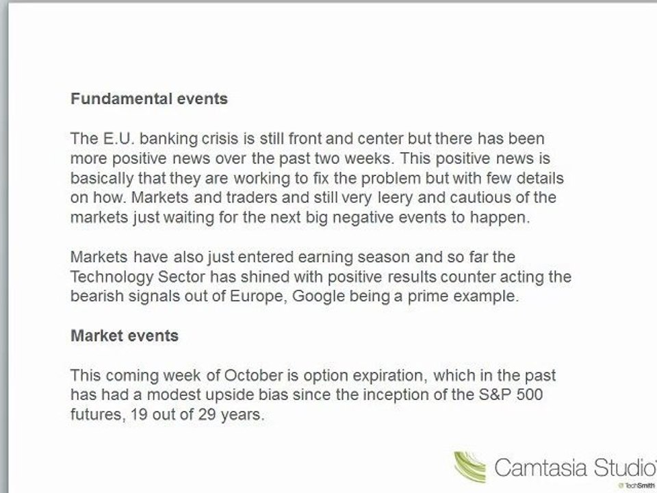 Inside Trading Room – Next Week’s Market Direction