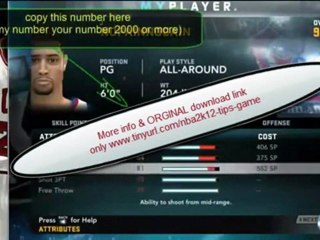 NBA 2K12 Skill Points Xbox 360 PC Wii PS3 (How to Make My Player 99)