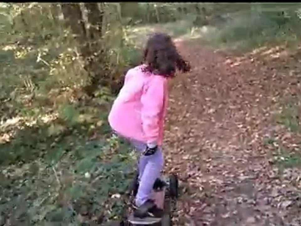 Isa 1ere descente mtb elange