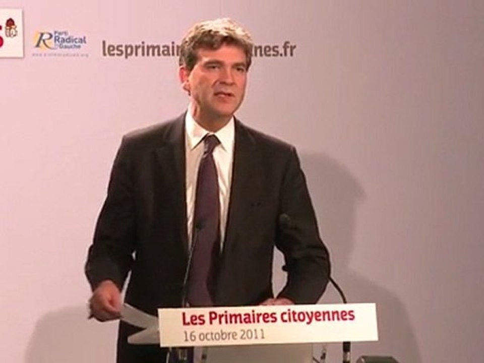 Primaires Citoyennes : Déclaration d'Arnaud Montebourg