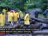 Lluvias provocan al menos 27 muertes en El Salvador