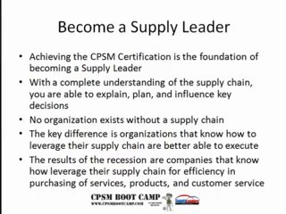 CPSM Exam - Become a Leader in Supply Management