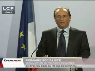 discours Hollande après les primaires