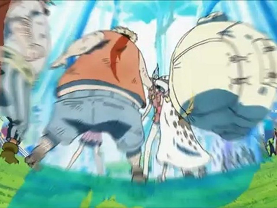 Luffy utilise le haki face au faux luffy