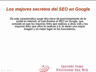 Los Mejores Secretos de SEO en Google - http://AprendeComoPosicionarUnaWeb.com