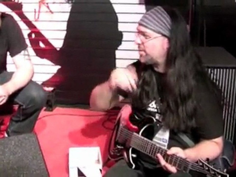 Rob Chappers plays the LTD Deluxe H-1007 seven string at NAMM 2011