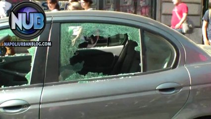 Auto danneggiate in Via Cavour - Roma 15 Ottobre