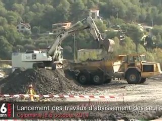 Travaux d'abaissement des seuils du Var - Colomars