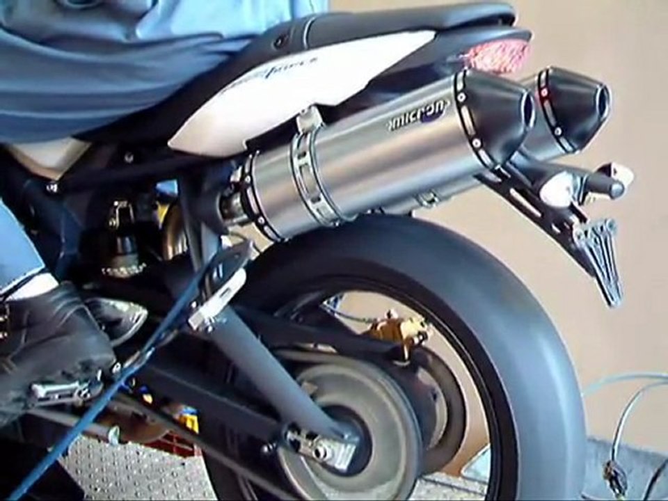 Micron Delta Sport exhausts for Triumph Street Triple