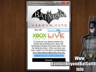 Batman Arkham City Batman Beyond Batsuit DLC - Xbox 360 - PS3