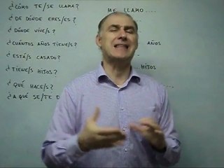 Informação pessoal em espanhol