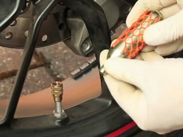 How to fix a punctured motorcycle tyre with Gyrpp