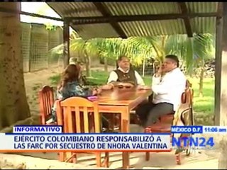 Ejército colombiano responsabiliza a las FARC por el secuestro de Nohora Valentina