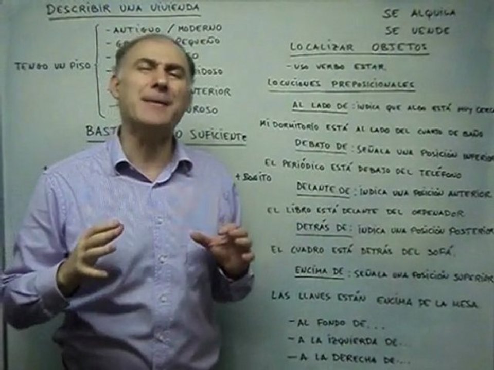 Descrever uma moradia em espanhol