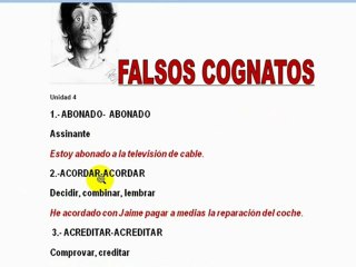 Falsos cognatos 2 espanhol-português
