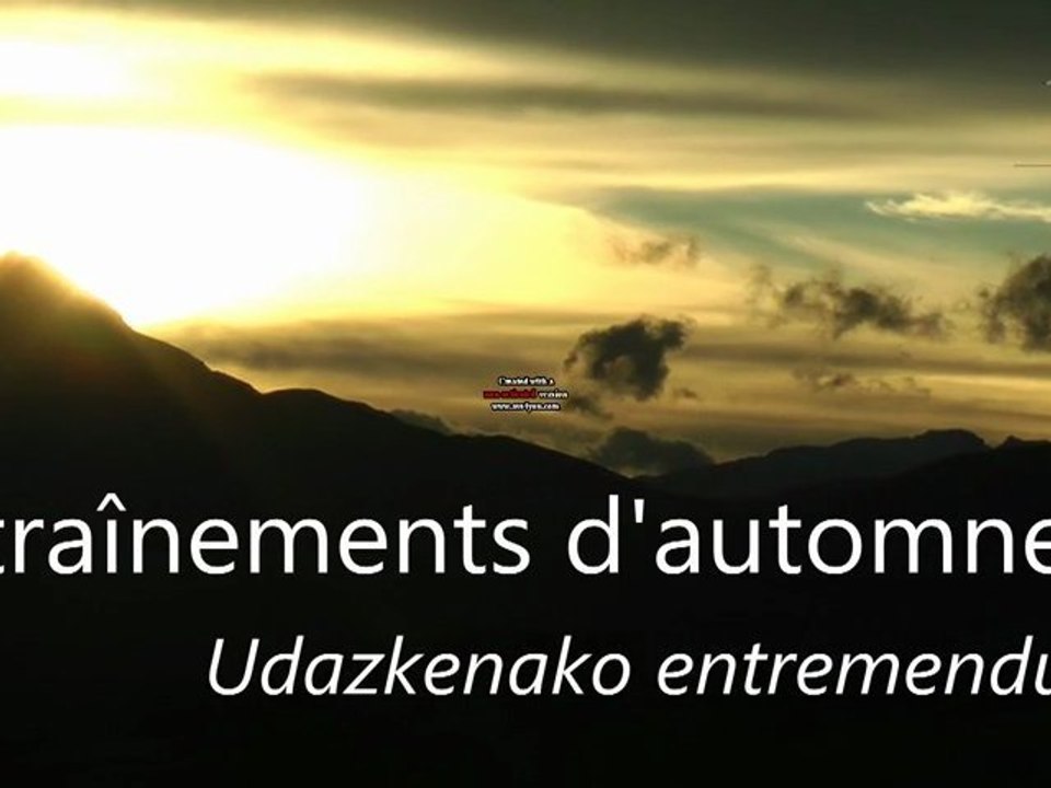 Vidéo extrait entraînements chiens de traîneau d'automne...