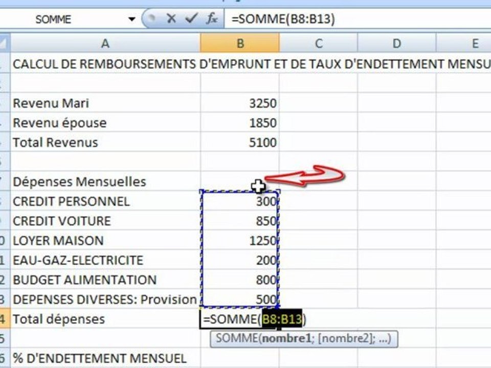 3.2-Excel 2003-2007-saisie de formules simples : Calculs de base et fonction somme()
