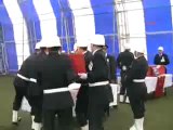 Şehit 5 polis memuru için tören