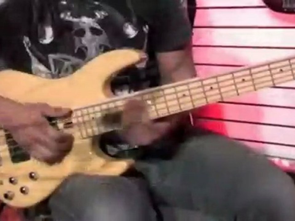 Rob Chappers at NAMM 2011 with Misha Mansoor from Periphery and Tony Pimental