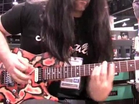 Rob Chappers at NAMM 2011 with the new Matchless Xcalibur 35