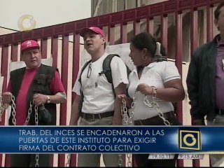 Trabajadores encadenados al INCES