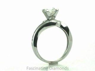 FDENS3006PRR  Princess Cut Diamond Petite Snail Shape Pave Set Engagement Ring