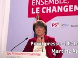 Point presse de Martine Aubry