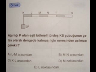 MOMENT KONUSU SORU VE ÇÖZÜMLERİ..