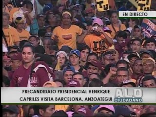 Capriles presenta proyecto en Anzoátegui