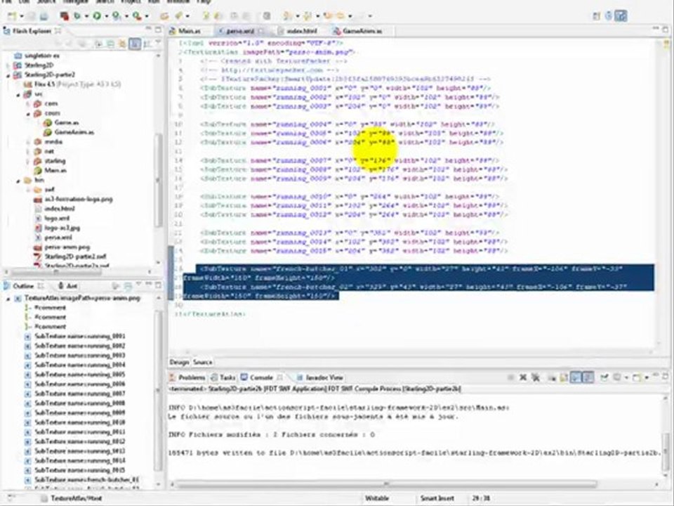 Utiliser Starling Framework pour animer un personnage dans vos Jeux Flash 2D